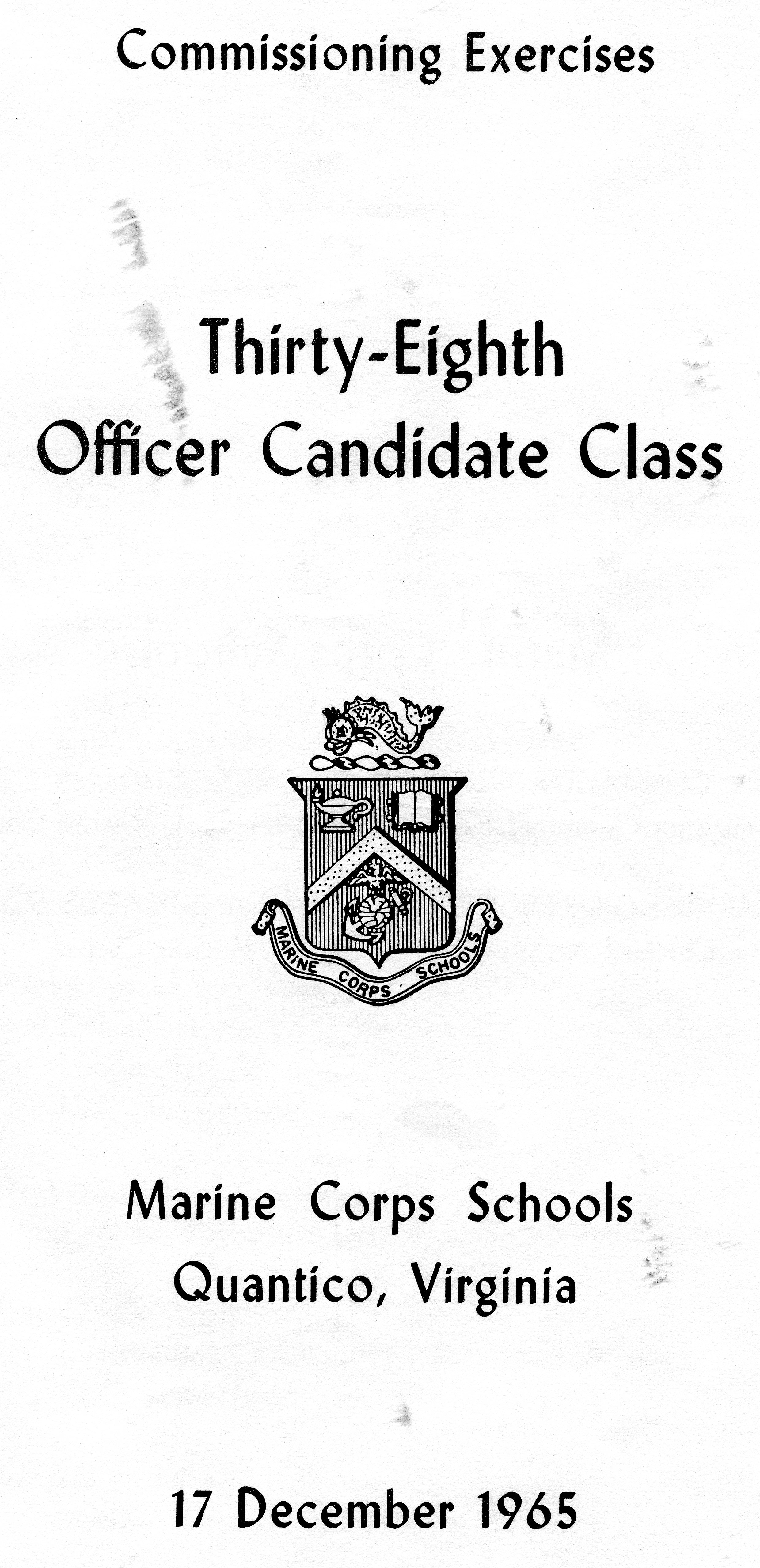 38th Officer Canidate Class