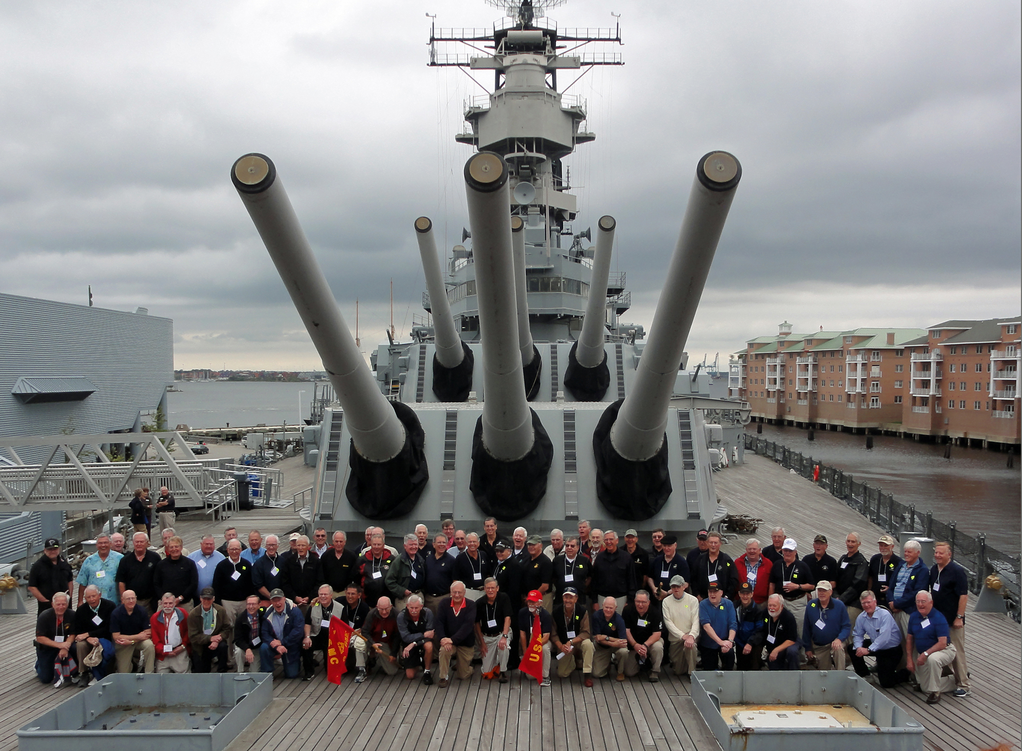 Group photo on the USS Wisconsin