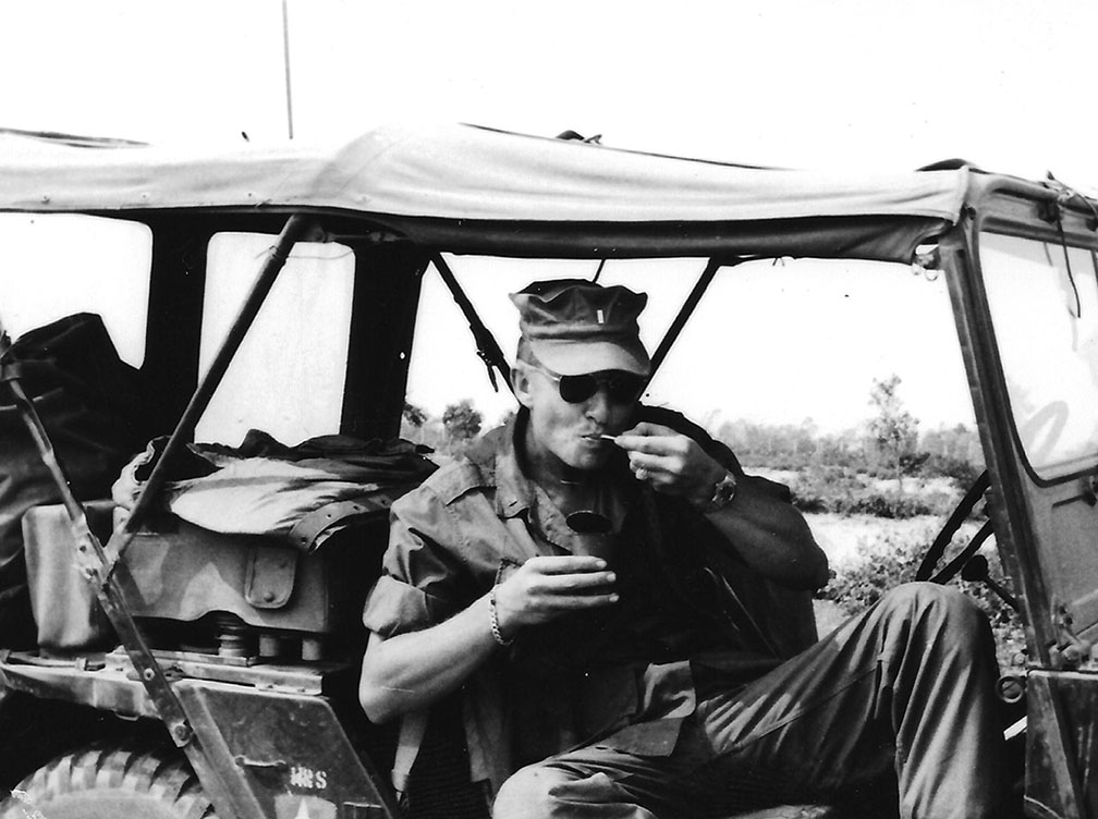 Greg Stockstill before leading a "Rough Rider" convoy to Khe Sanh - June 1967